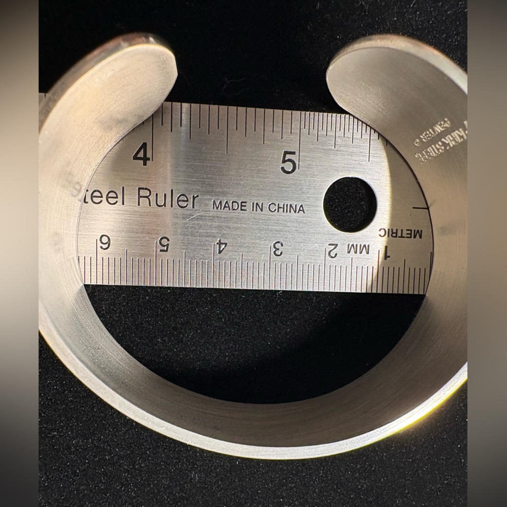 Kirk Stieff Pewter Engraved Design Cuff Bracelet - Picture 6 of 8